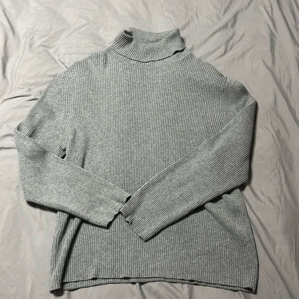 Grey mock neck